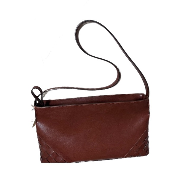Nine West braid shoulder bag brown vegan - Picture 1 of 10